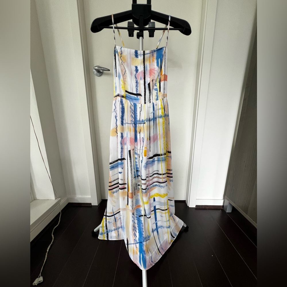 Babaton White Multicolor Maxi Dress